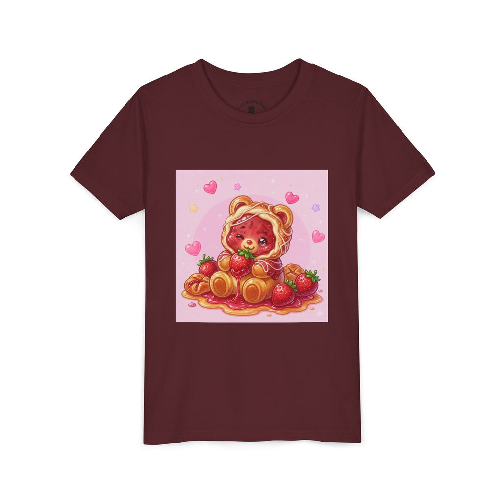 Strawberry Danish Gooey Gummy Bear Graphic Kids T‑Shirt