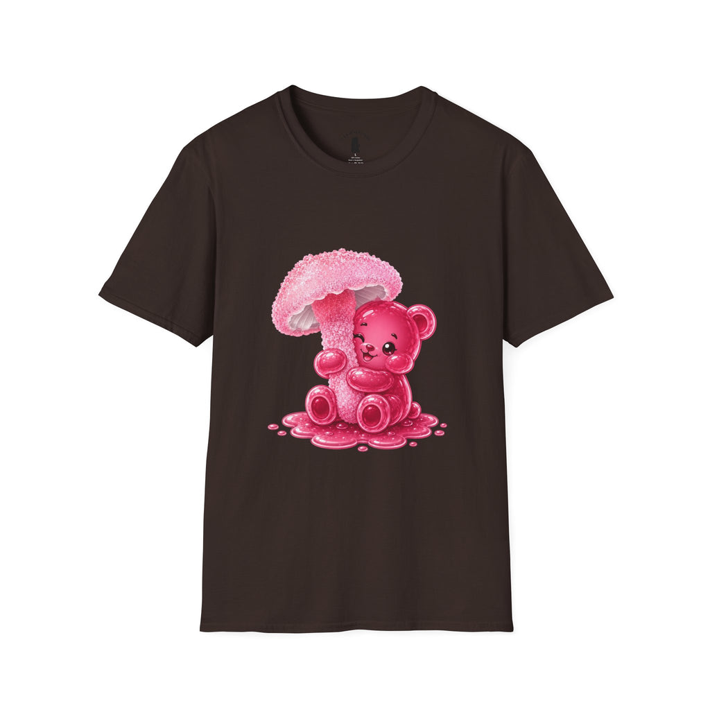 Rare Pink Mushroom Umbrella, Oozy Bear Gummy Friend- Graphic Shirt