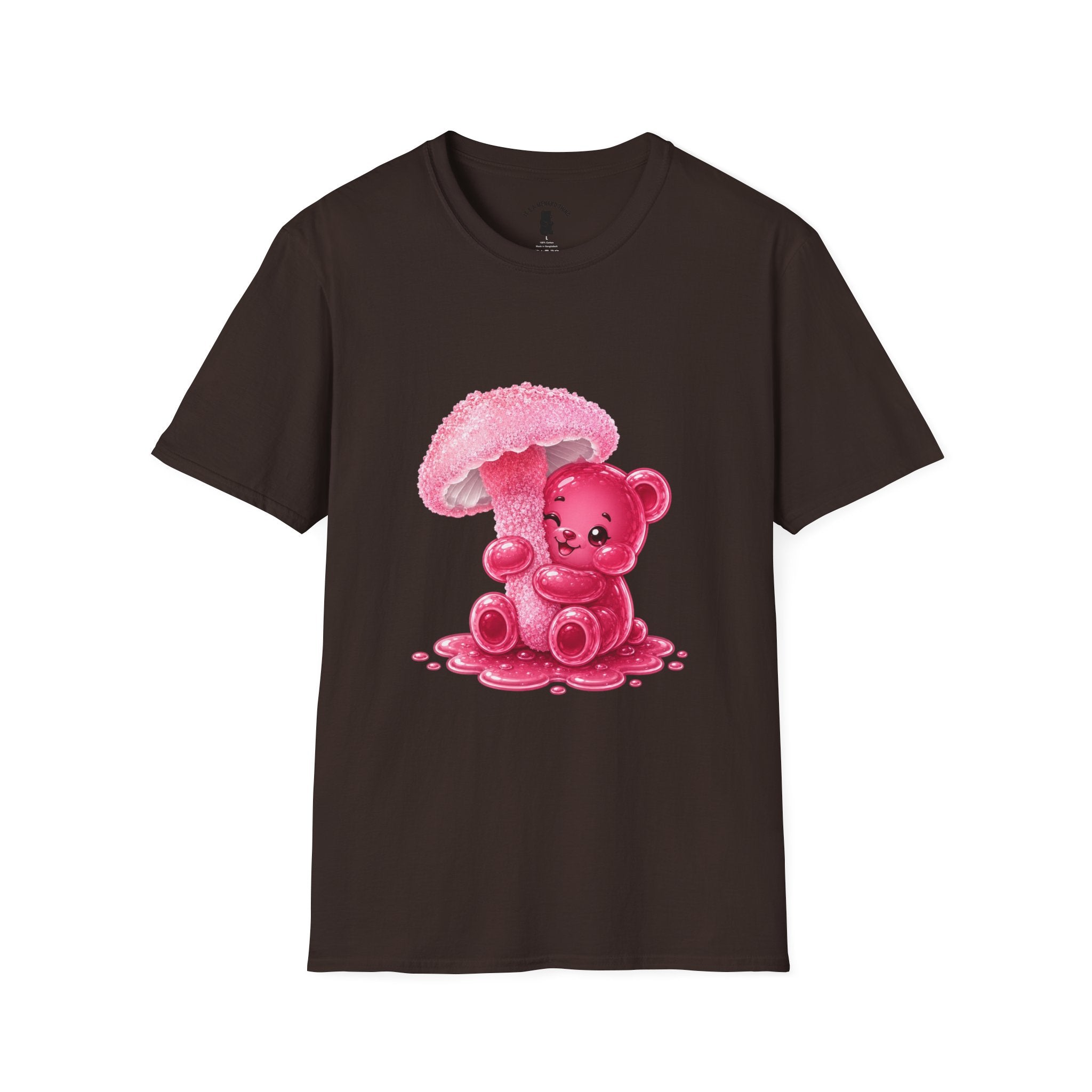 Rare Pink Mushroom Umbrella, Oozy Bear Gummy Friend- Graphic Shirt