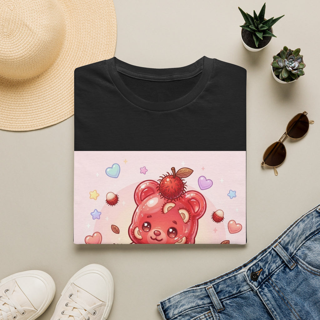 Frech Lychee Fruit, Yummy Oozy Gummy Bear Friend— Kawaii Graphic Shirt