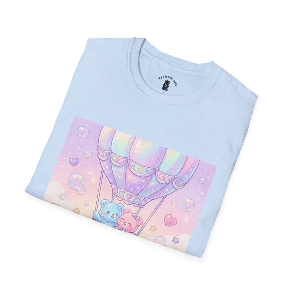 Hot Air Balloon Romantic Adventure, Dou Gooey Gummy Bears— Pastel Kawaii Graphic T-Shirt