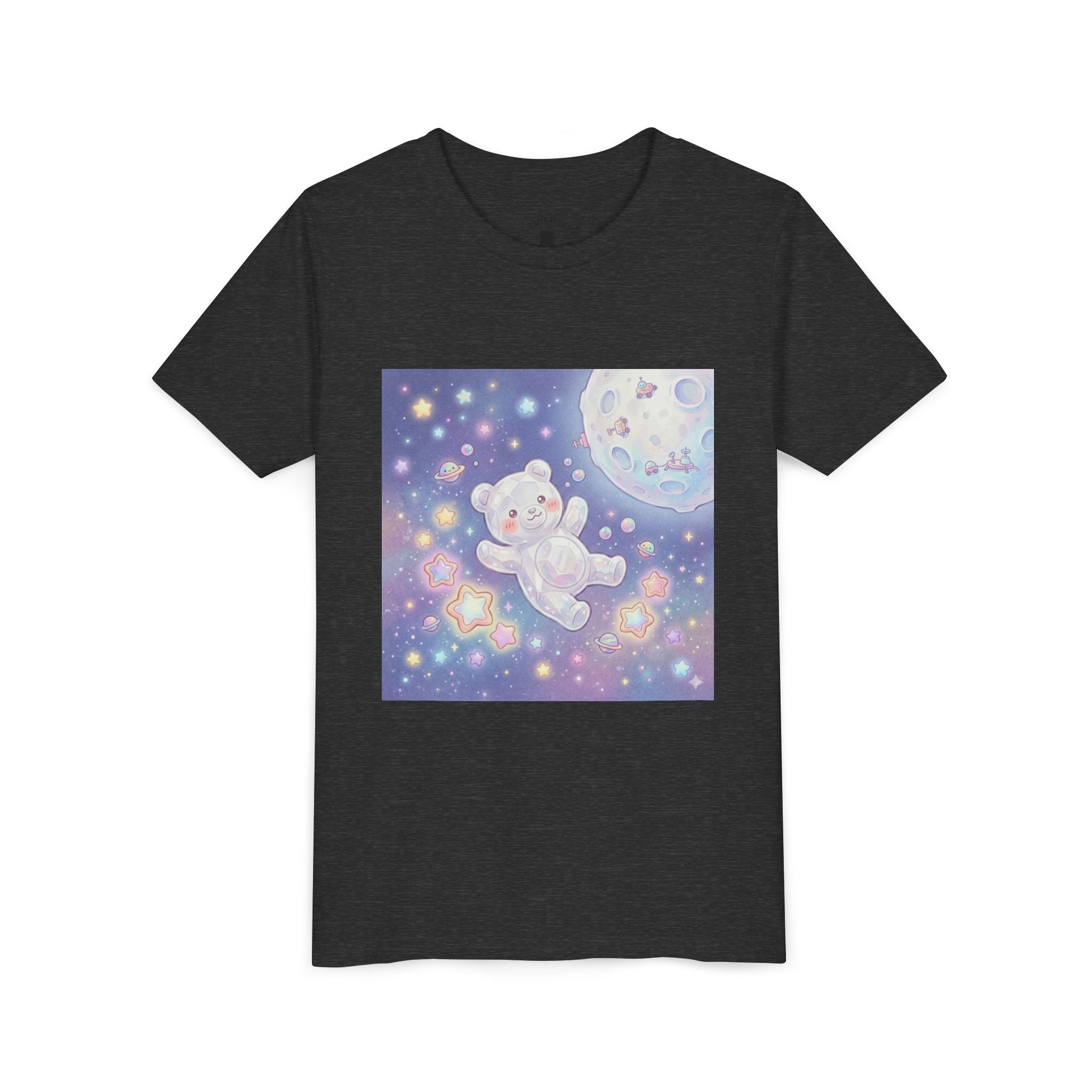 "Float Me to The Moon" Gooey White Crystal Gummy Bear Youth Tee