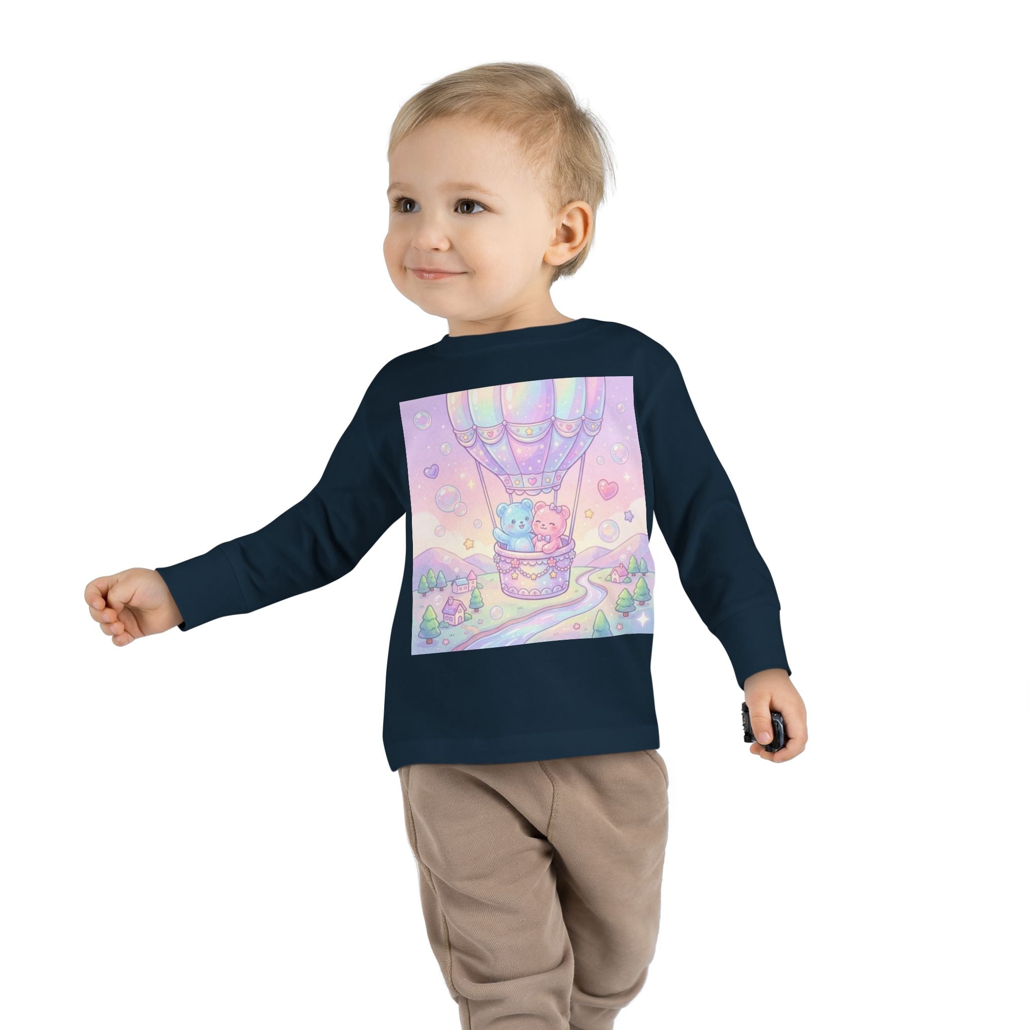 Hot Air Balloon Adventure, Oozy Bear Gummy Friends- Graphic Long Sleeve Shirt