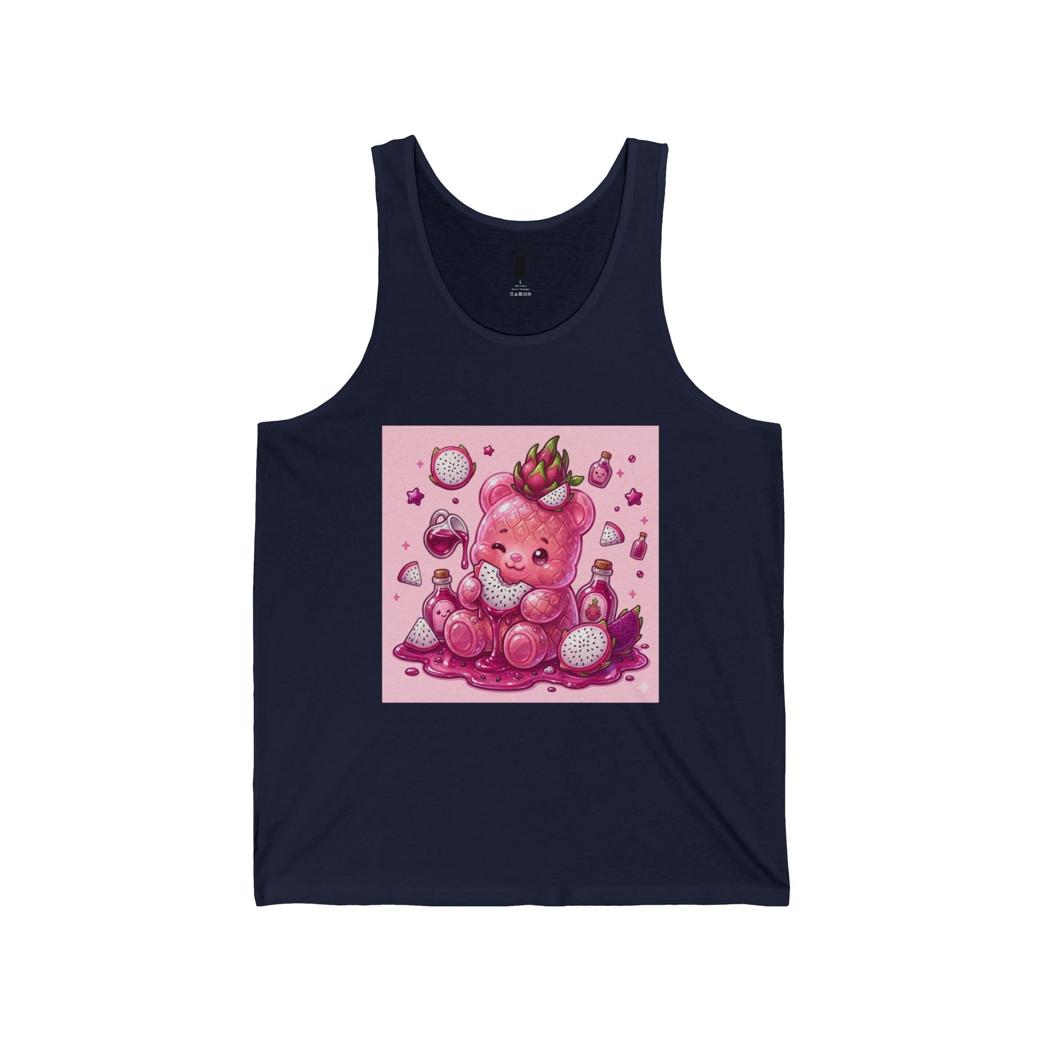 Exotic Dragon Fruit Gooey Gummy Bear Friend— Cute Graphic Tank Top