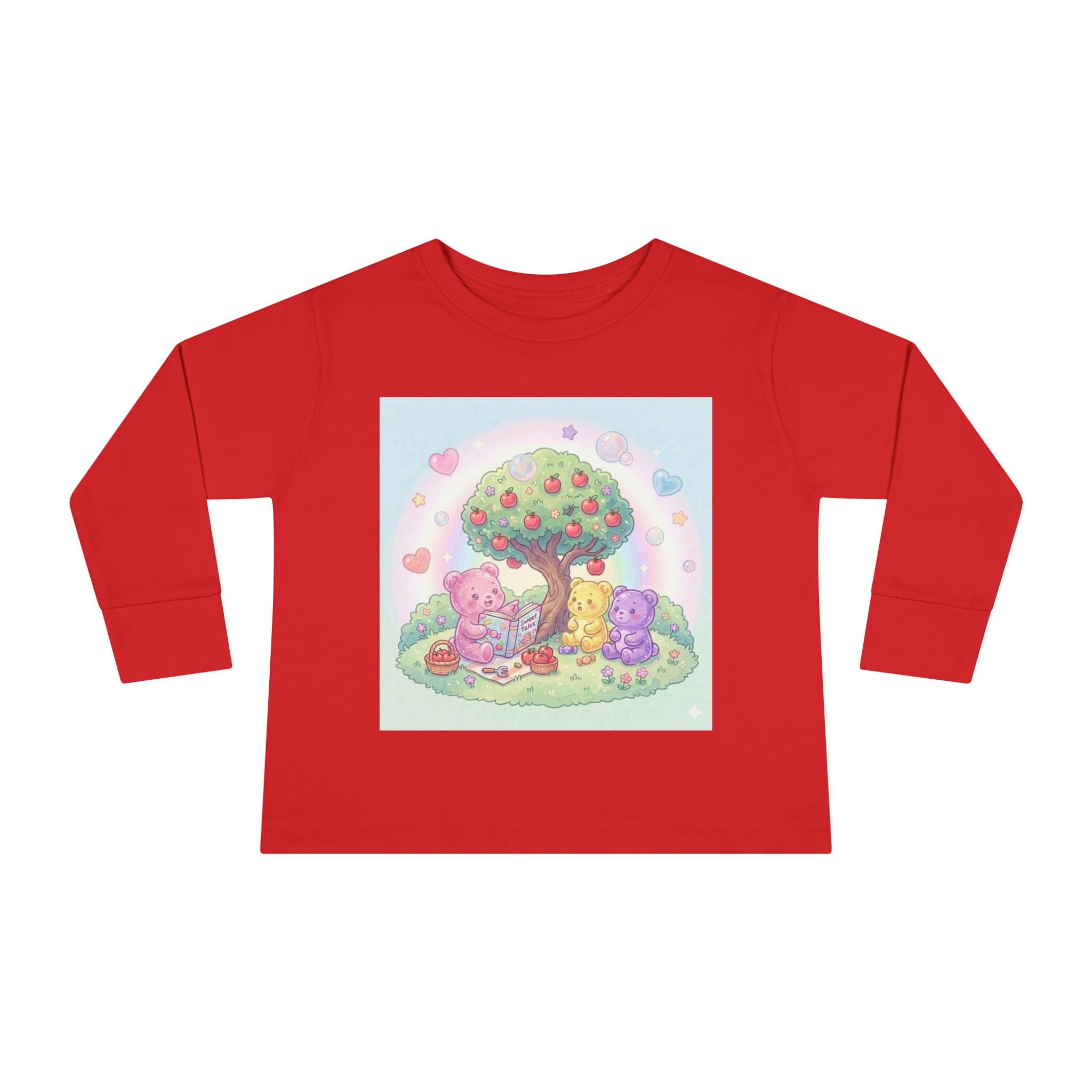 Reading Stories Under the Apple Tree, Oozy Bear Friends- Graphic Long Sleeve Shirt