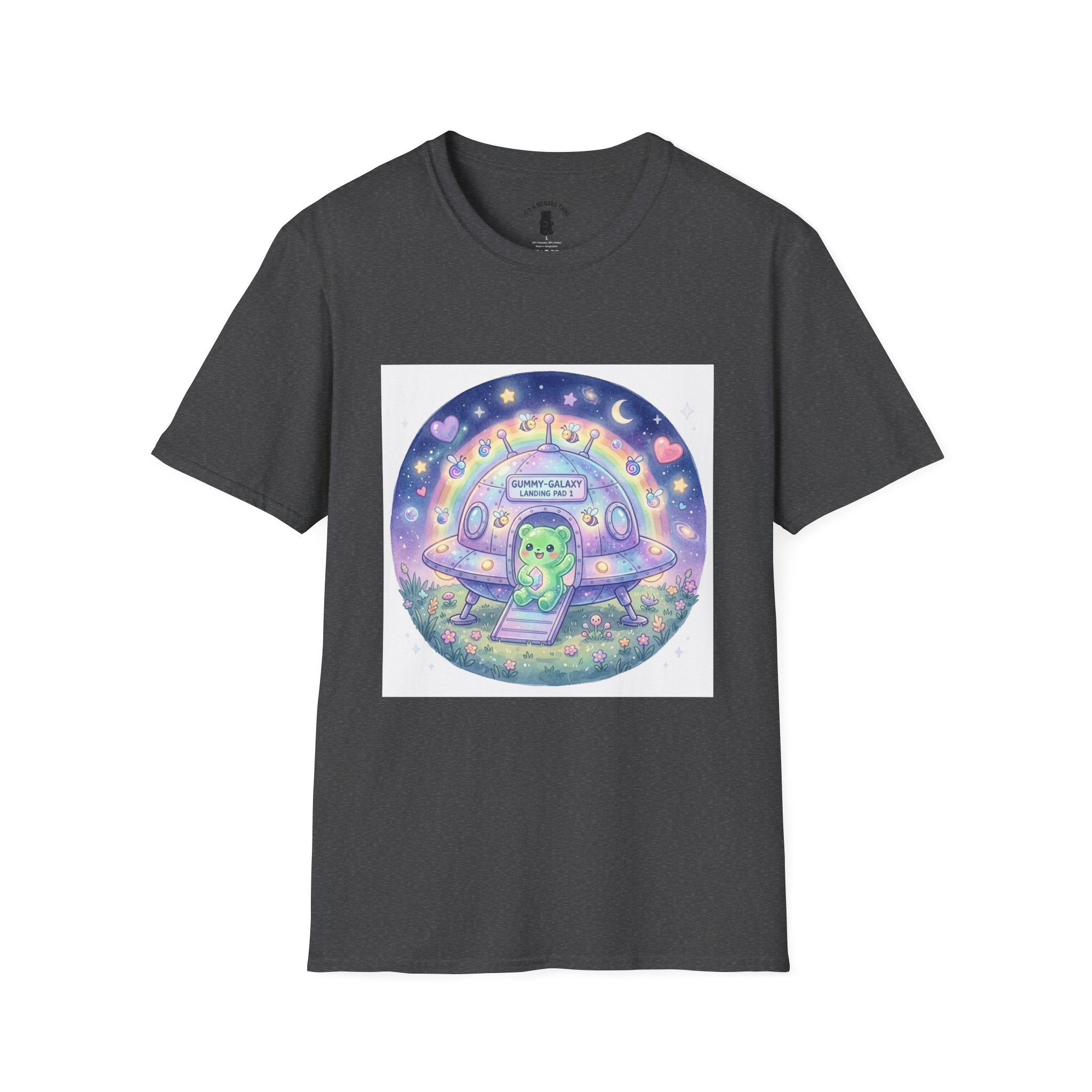 Alien Spaceship, Green Gooey Gummy Space Friend— Kawaii UFO Design