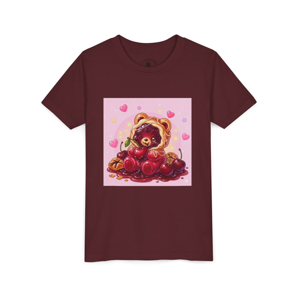 Cherry Danish Gooey Gummy Bear Graphic Youth T-Shirt