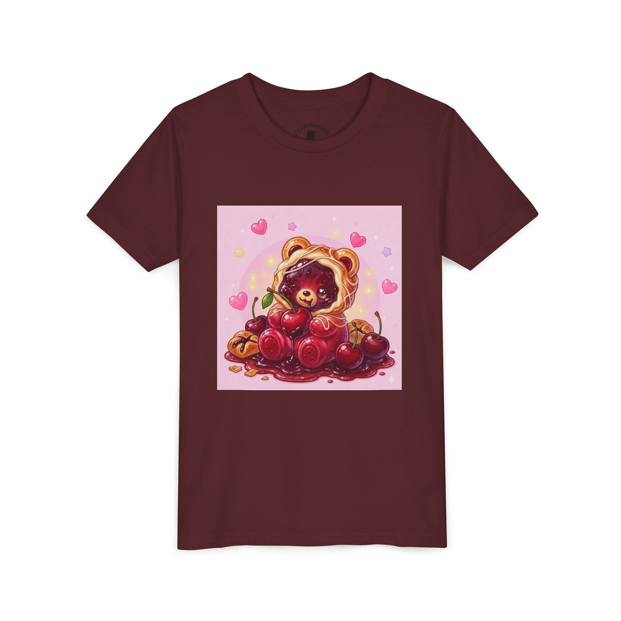 Cherry Danish Gooey Gummy Bear Graphic Youth T-Shirt