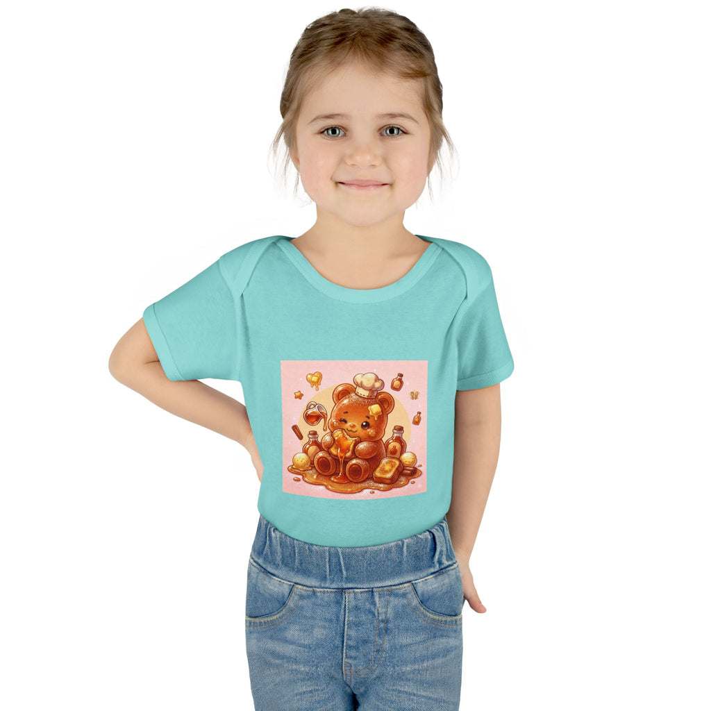 French Toast Gooey with Syrup Gummy Bear & Hearts Design