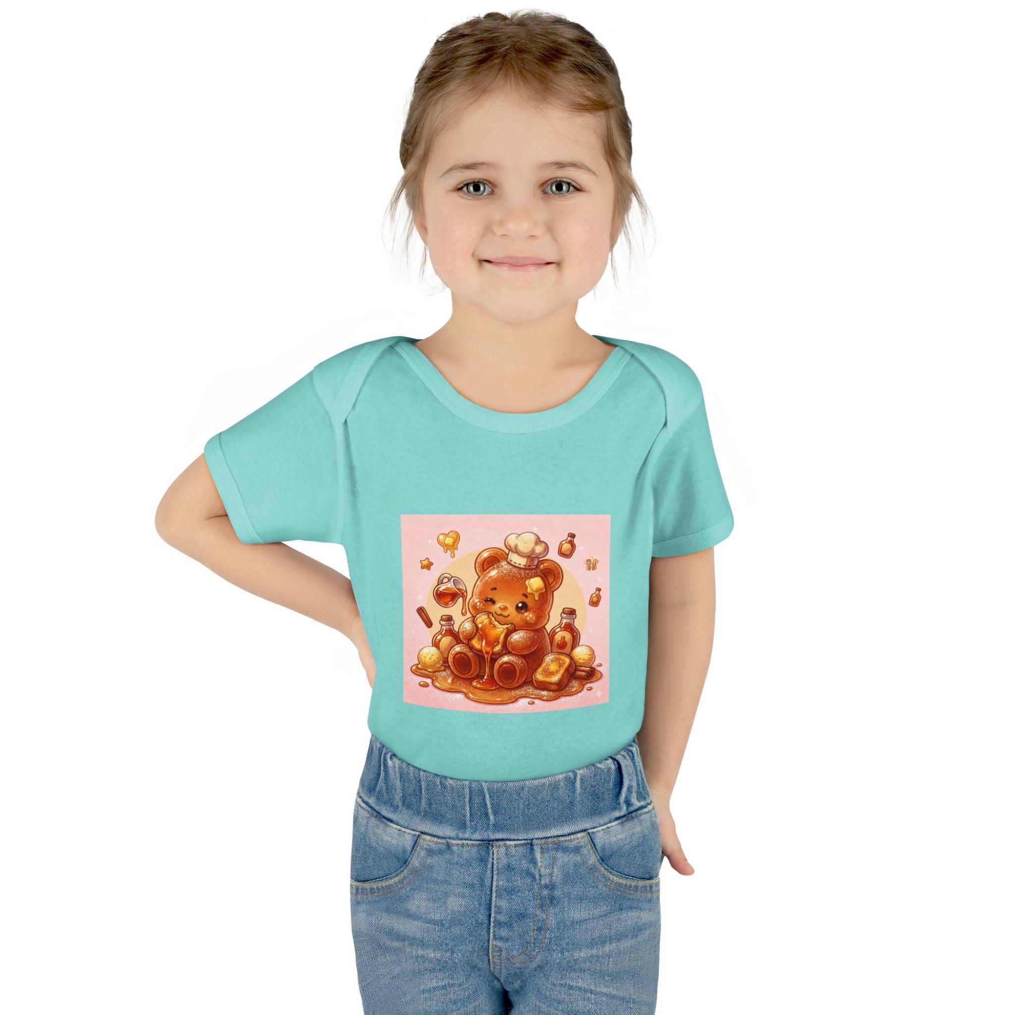 French Toast Gooey with Syrup Gummy Bear & Hearts Design