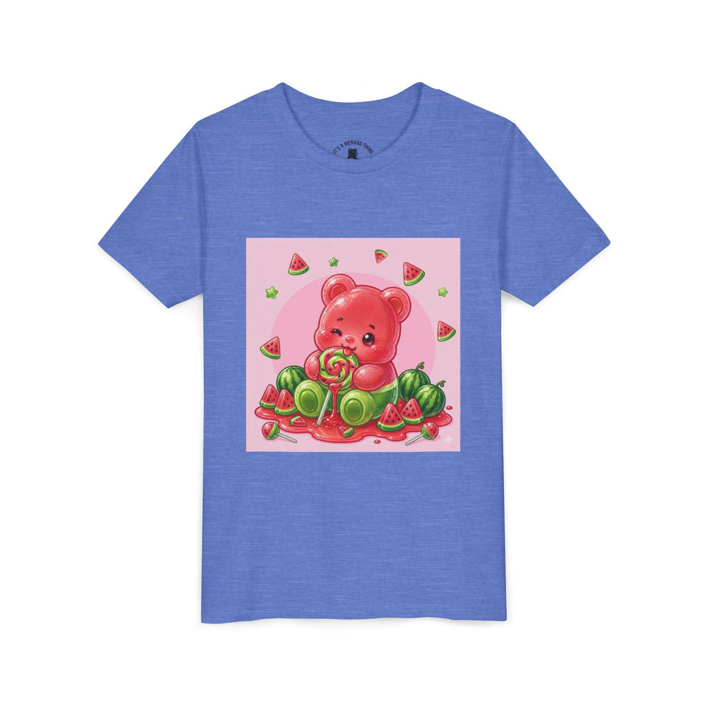 Watermelon Swirl Lollipop Gooey Gummy Bear- Youth Shirt
