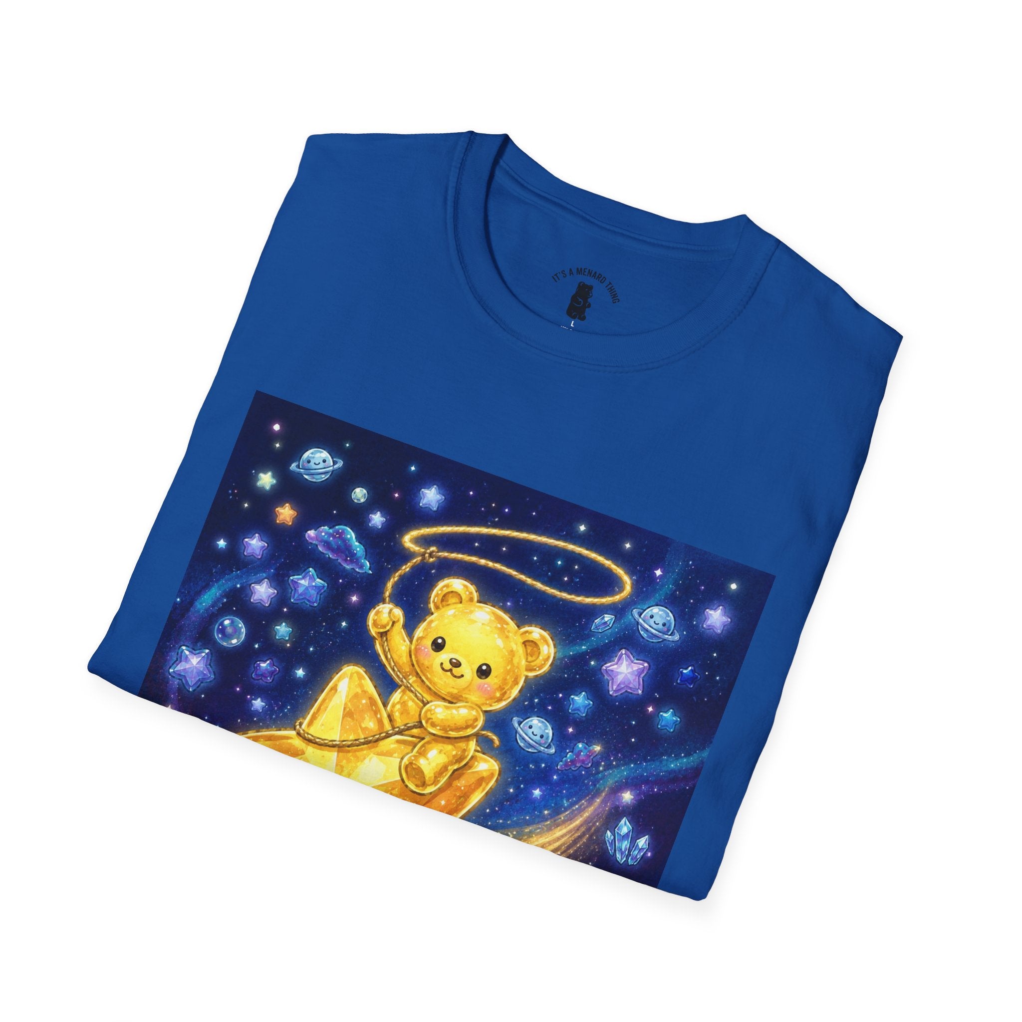 Rodeo Star, Golden Crstyal Gooey Gummy Bear- Kawaii Graphic T-Shirt