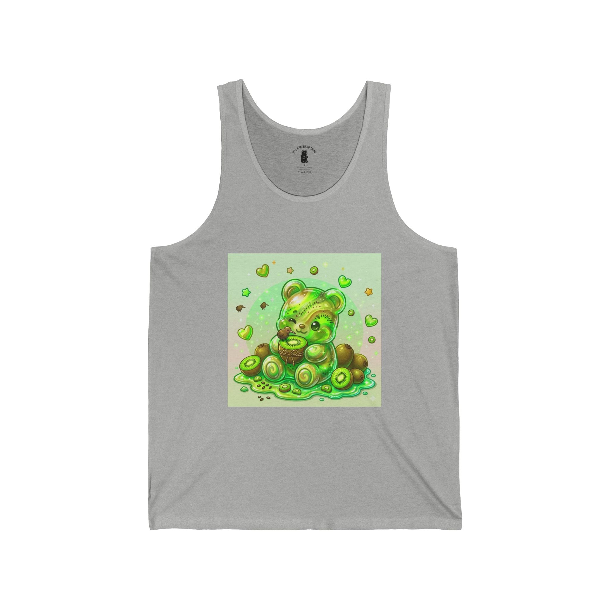 Ripe Juicey Kiwi, Green Gooey Gummy Bear — Kawaii Graphic Tank