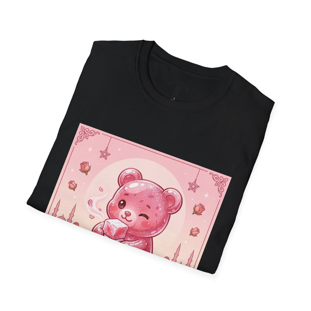 Rose Water Turkish Delight, Pink Gooey Gummy Bear— Kawaii Illustration