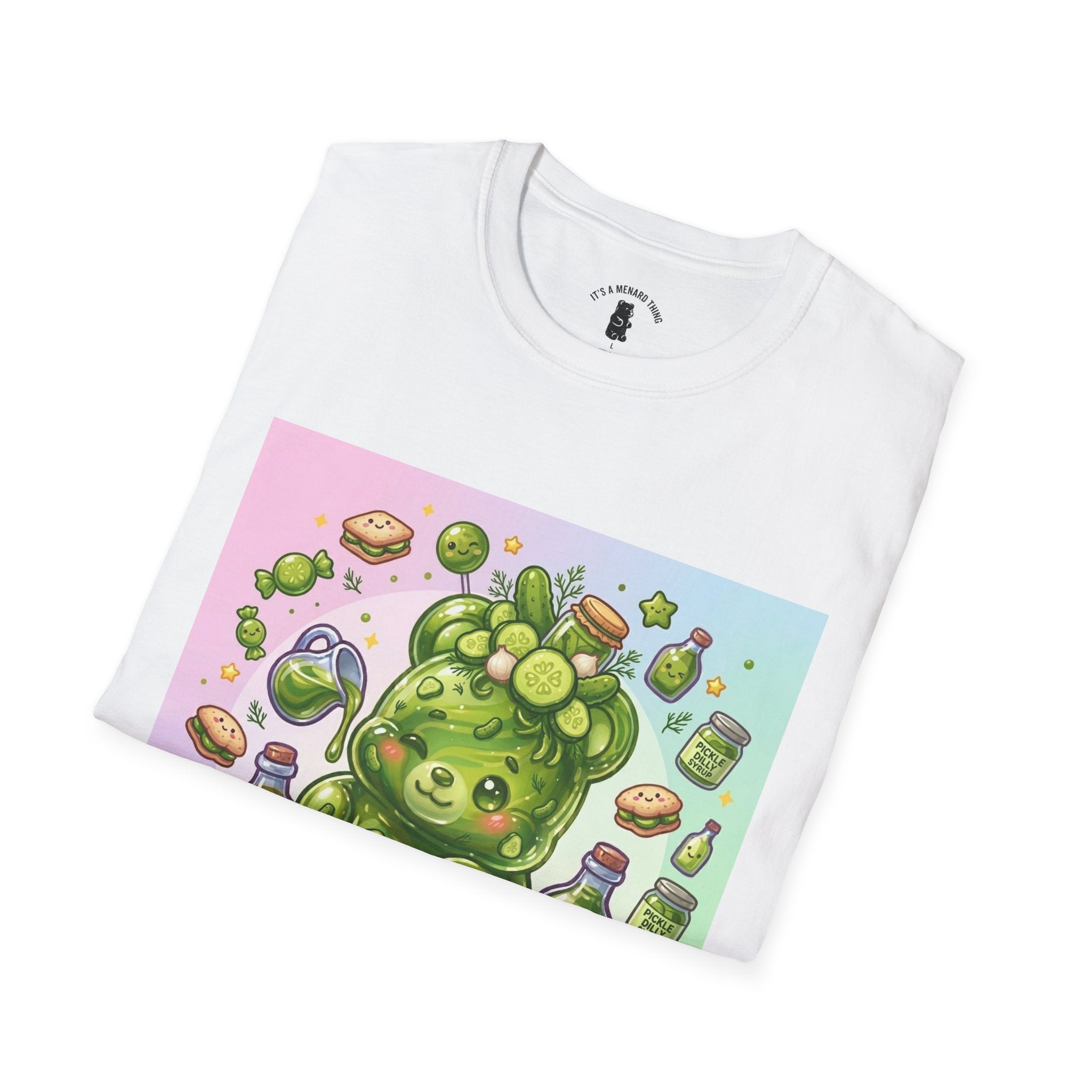 Sour Dill Pickle, Exotic Gooey Gummy Bear — Kawaii Graphic T-Shirt