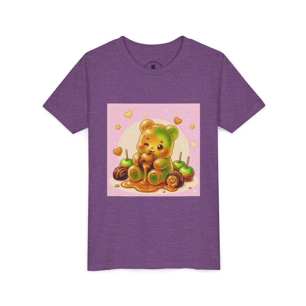 Caramel Apple Gooey Gummy Bear Graphic Kids T-Shirt