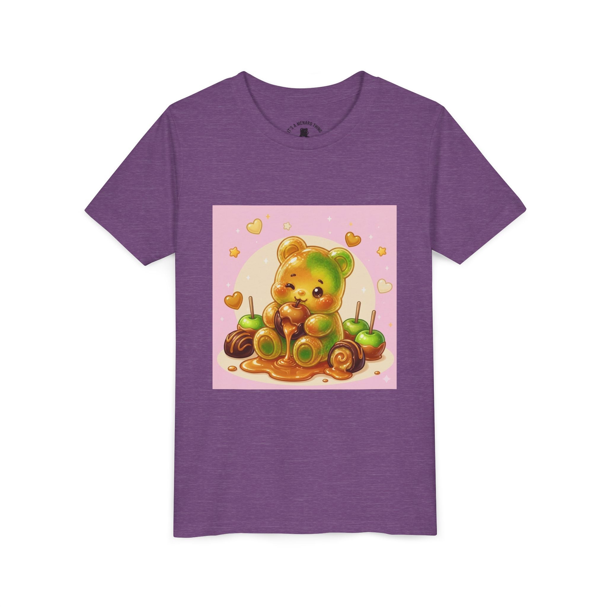 Caramel Apple Gooey Gummy Bear Graphic Kids T-Shirt