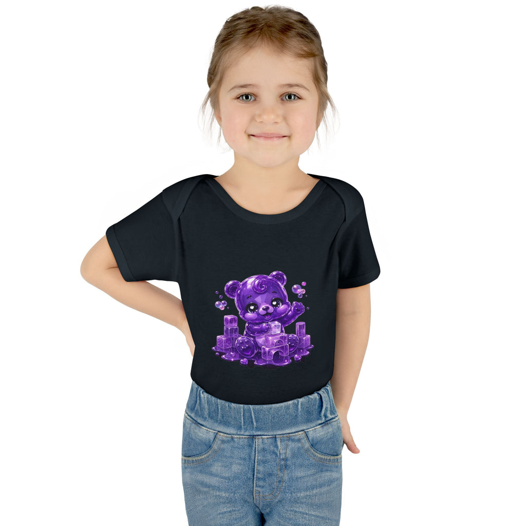 Play Time, Purple Crystal Baby Oozy Bear Gummy Cutie Addition- Graphic Onesie