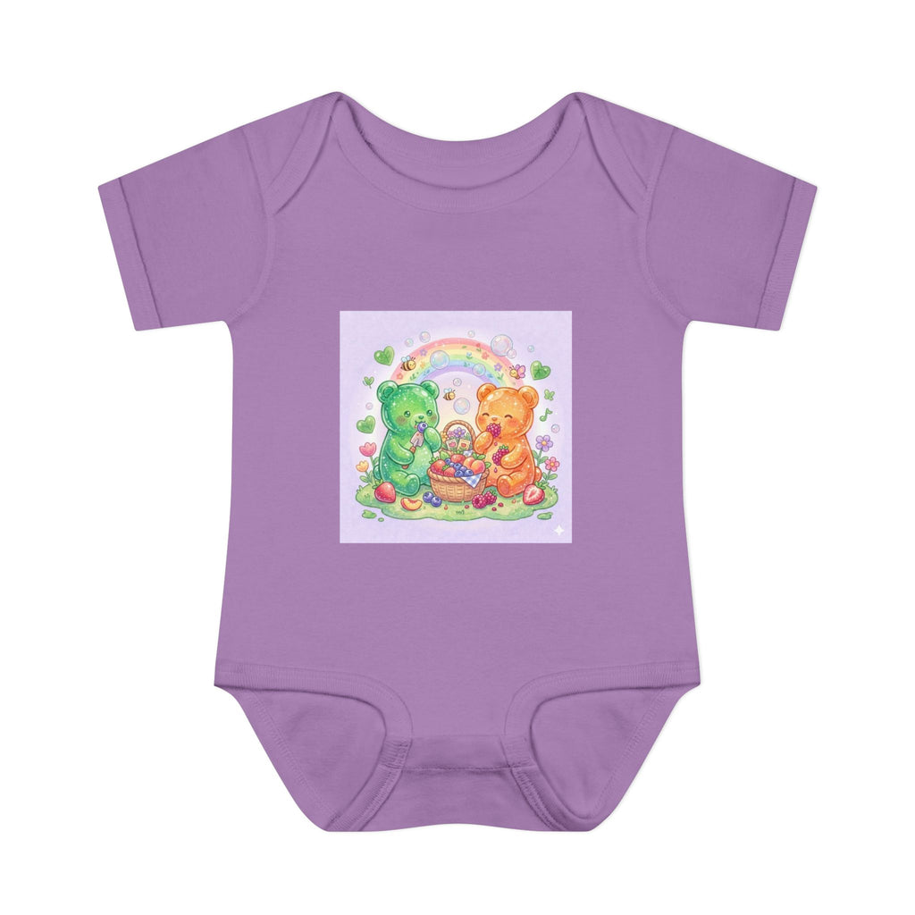 Fruit Garden Eating Gooey Gummy Bears Infant Bodysuit — Baby Shower Gift