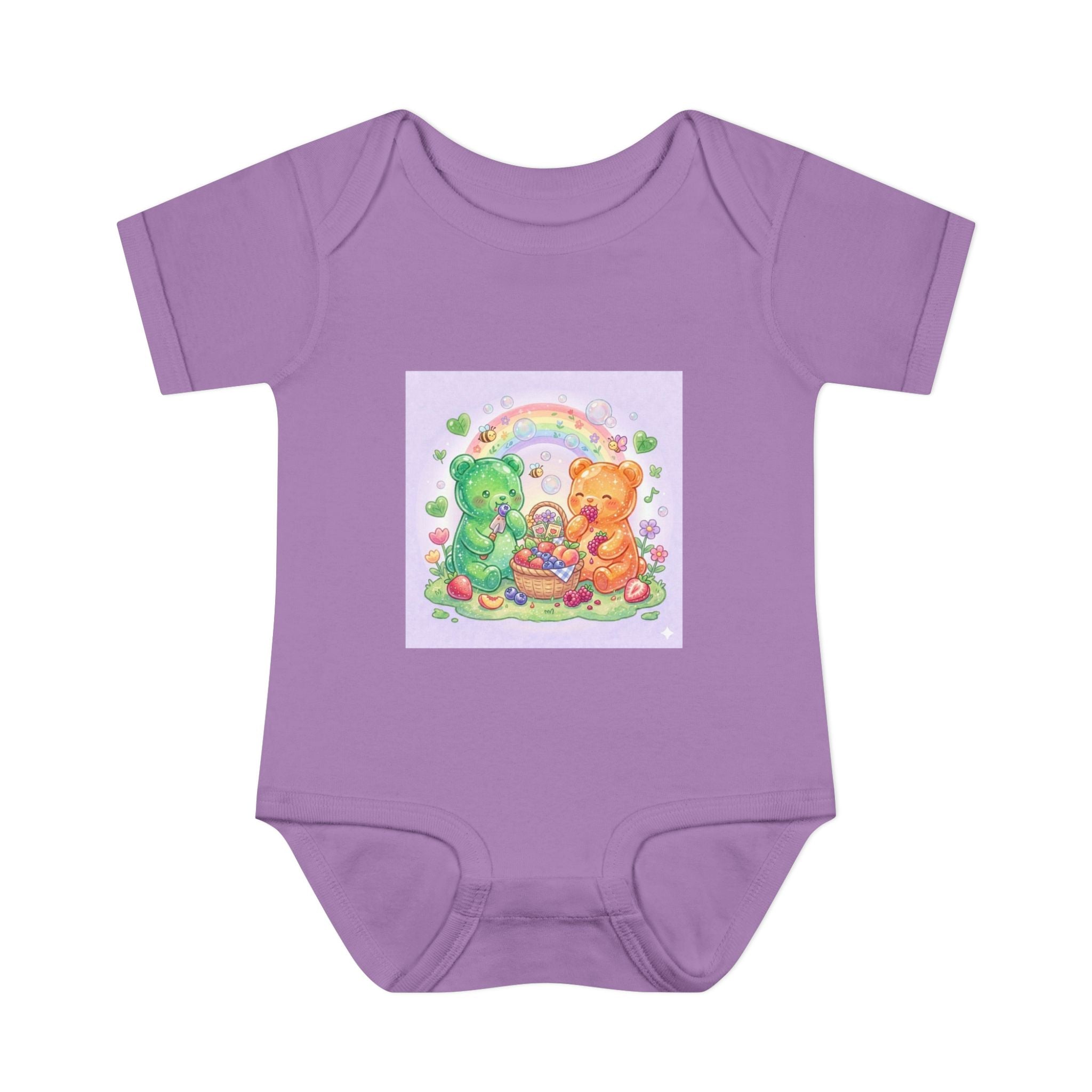 Fruit Garden Eating Gooey Gummy Bears Infant Bodysuit — Baby Shower Gift