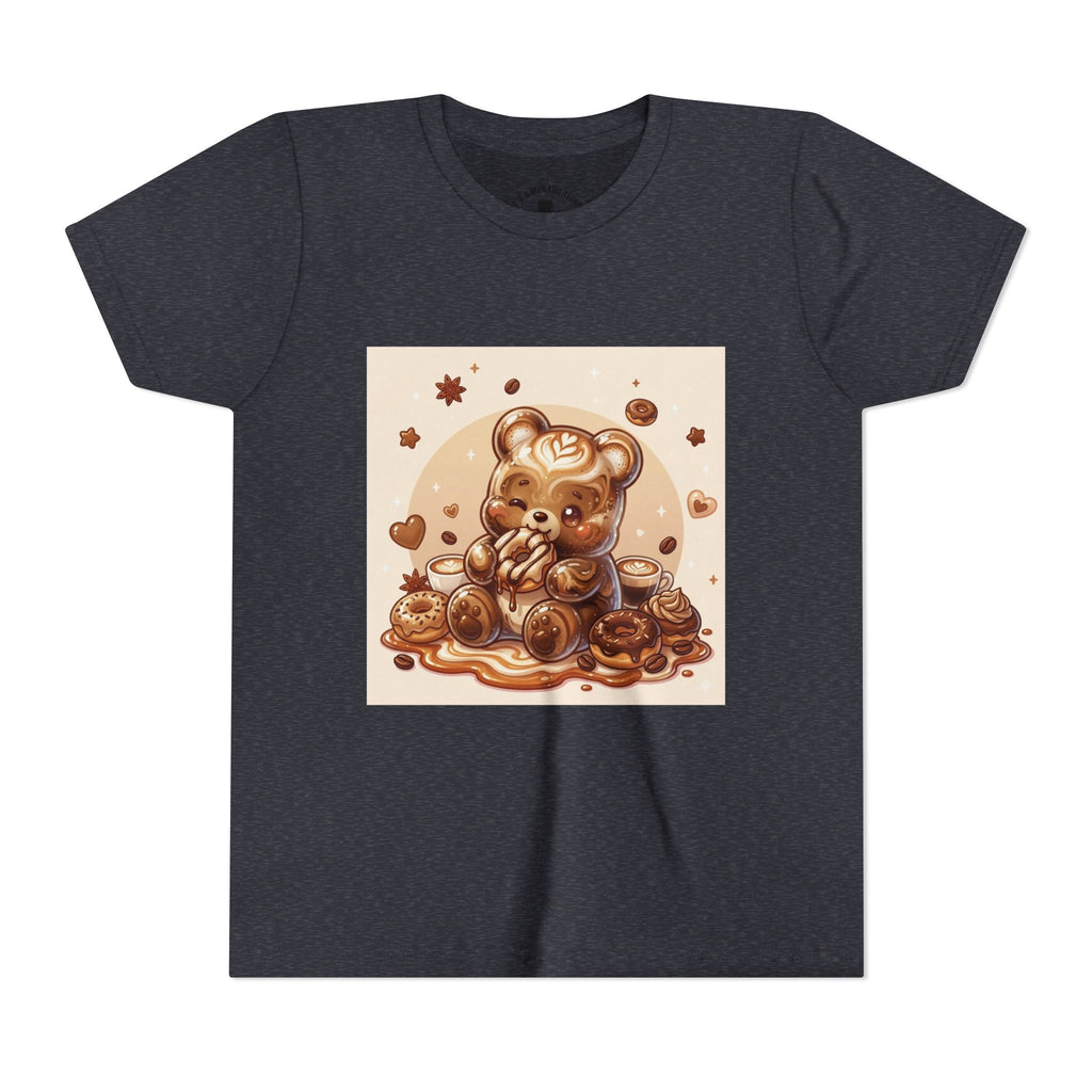 Coffee & Donuts Gooey Gummy Bear Graphic Kids Shirt