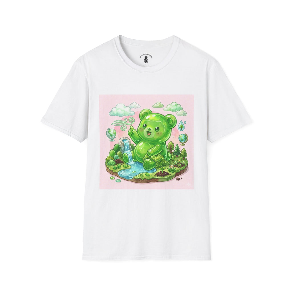 Green Teddy Bear Nature Tee — Cute Eco-Garden Graphic T-Shirt