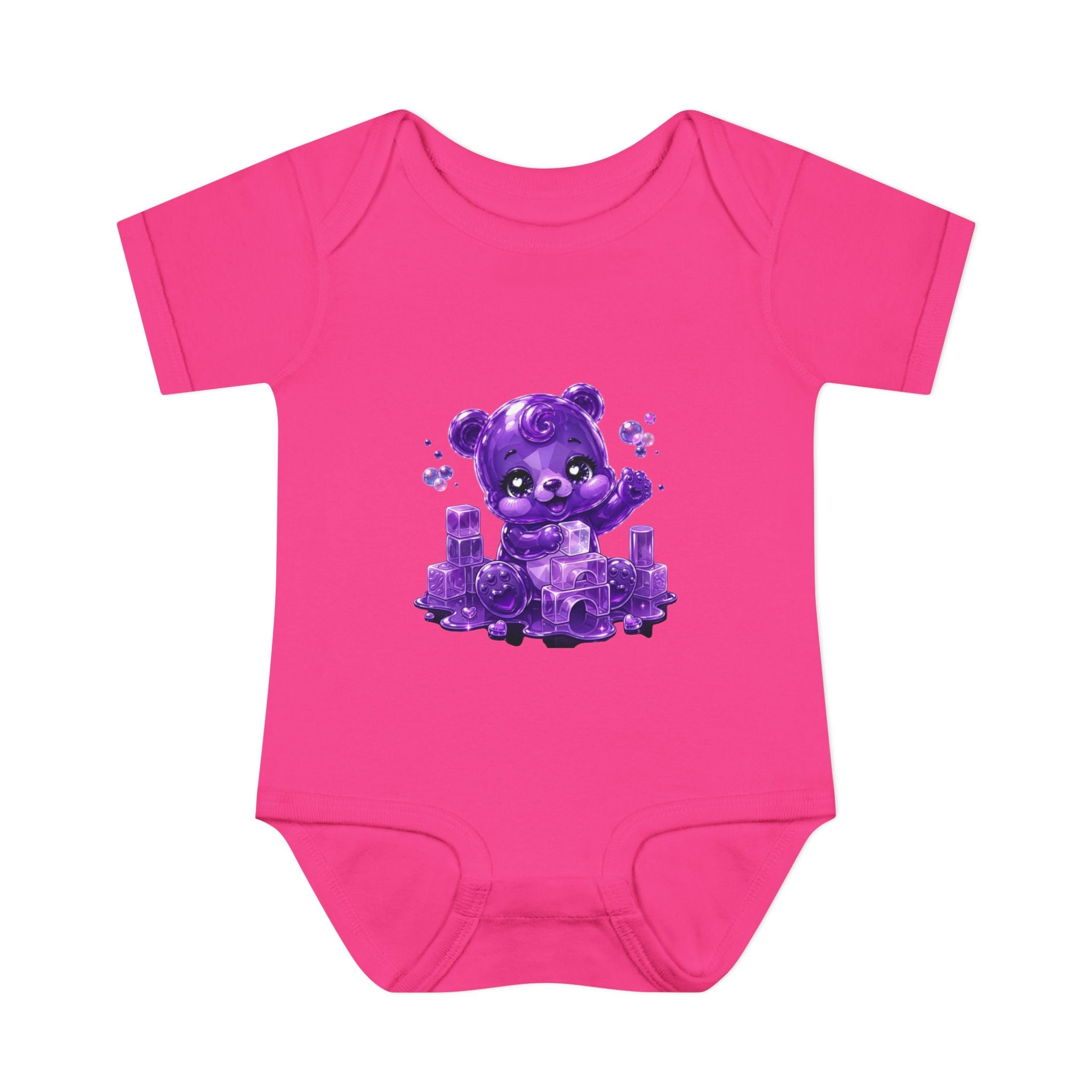 Play Time, Purple Crystal Baby Oozy Bear Gummy Cutie Addition- Graphic Onesie