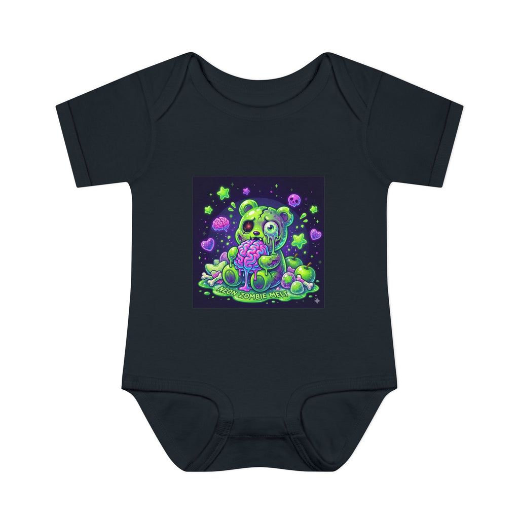 Baby Bodysuit — Neon Zombie Halloween Gooey Gummy Bear