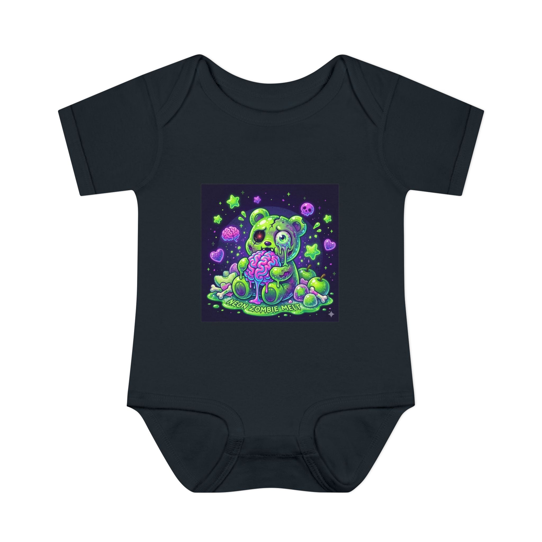 Baby Bodysuit — Neon Zombie Halloween Gooey Gummy Bear
