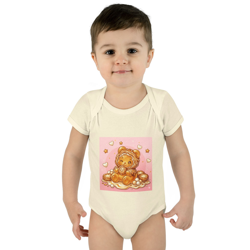 Cheese Danish Gooey Gummy bear in Puff PJs- Baby Onesie