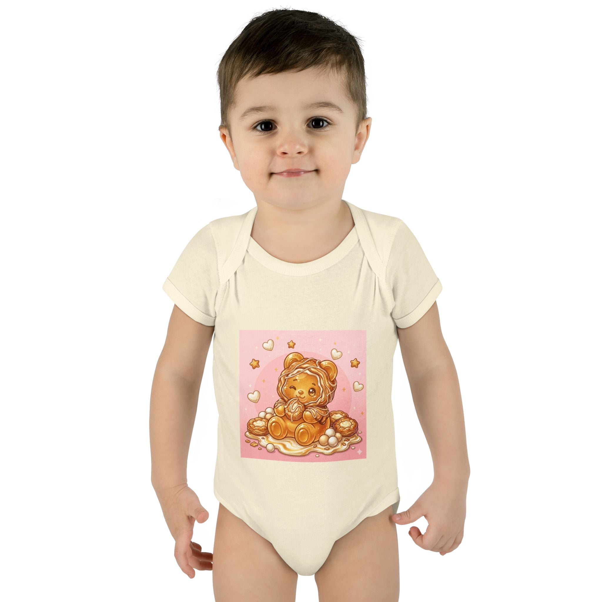 Cheese Danish Gooey Gummy bear in Puff PJs- Baby Onesie