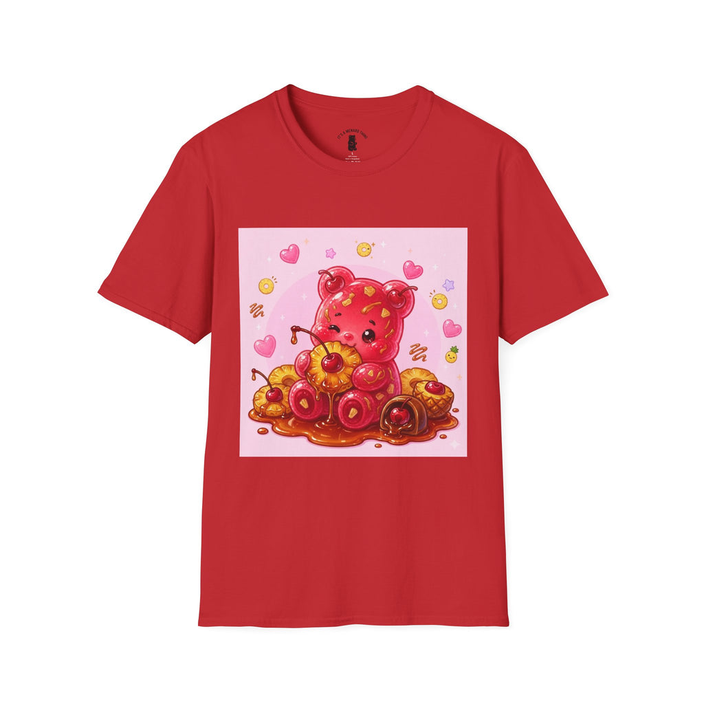 Kawaii Pineapple & Candied Cherries Gooey Gummy Bear — Cute Graphic T-Shirt