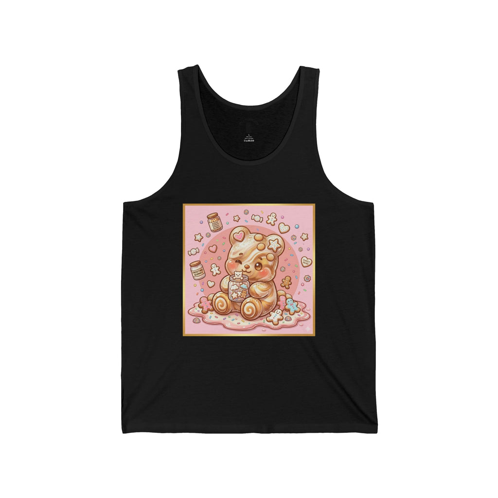 Frosted Sugar Cookie, Gooey Gummy Bear Friend — Cute Graphic Tank Top