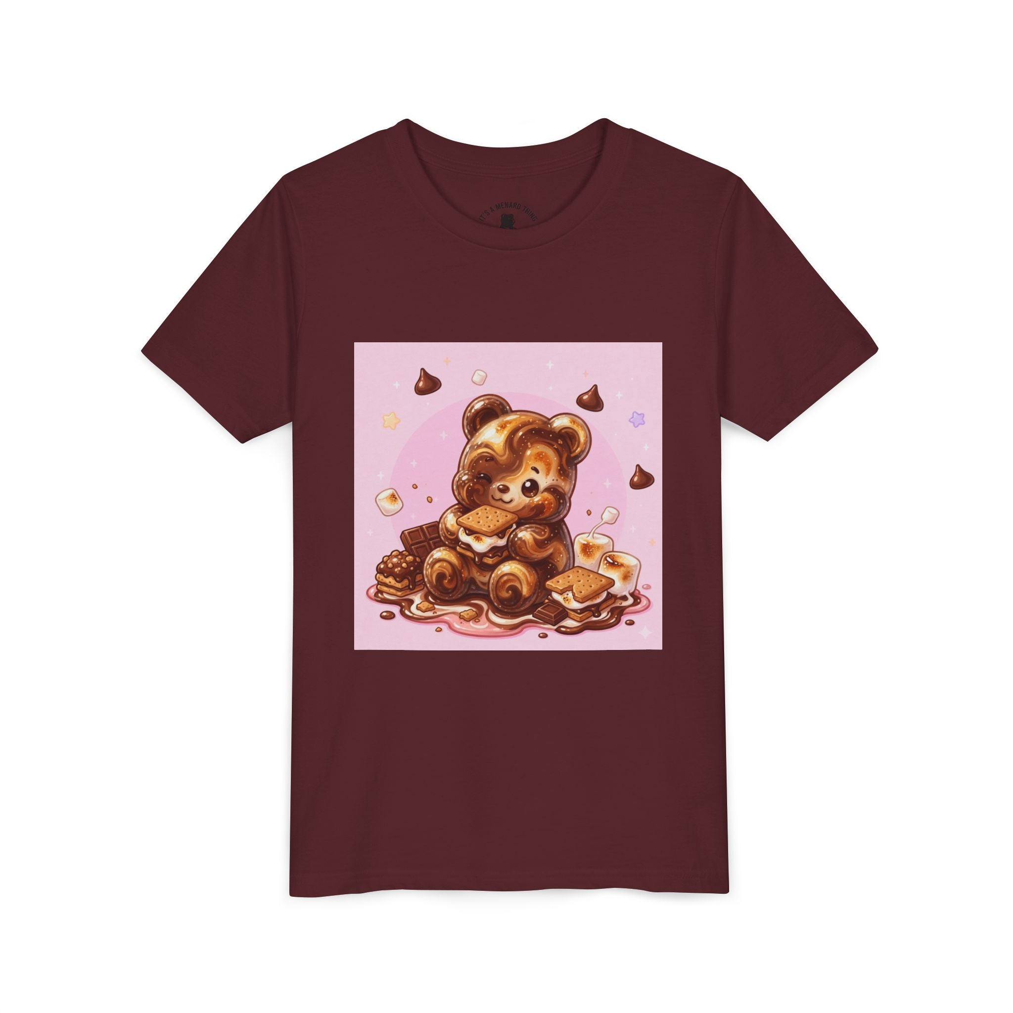 Chocolate, Marshmello S'more Gooey Fudge Gummy Bear Dessert Graphic Tee