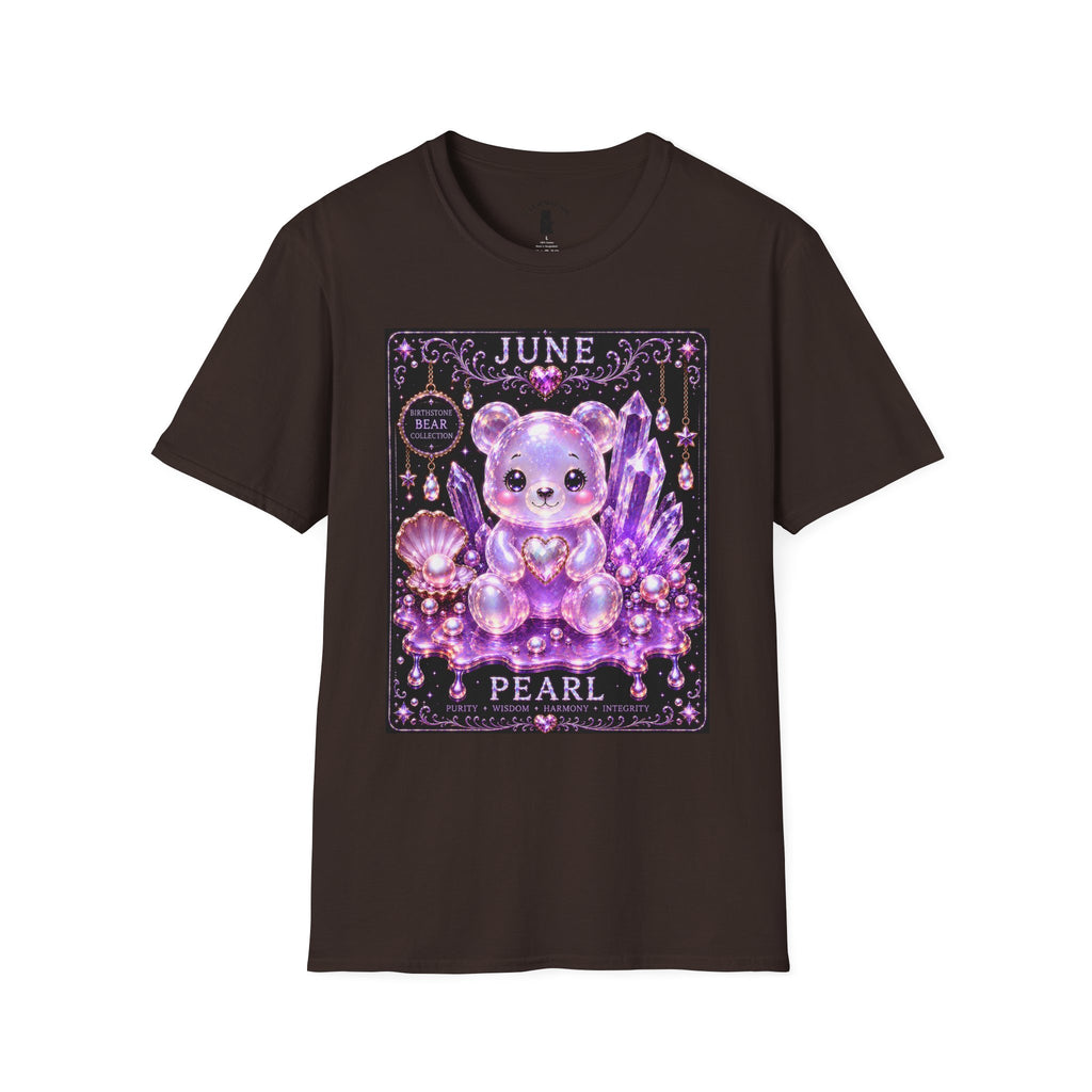 June Birthstone Pearl Crystal Oozy Bears Special Addition- Graphic Shirt