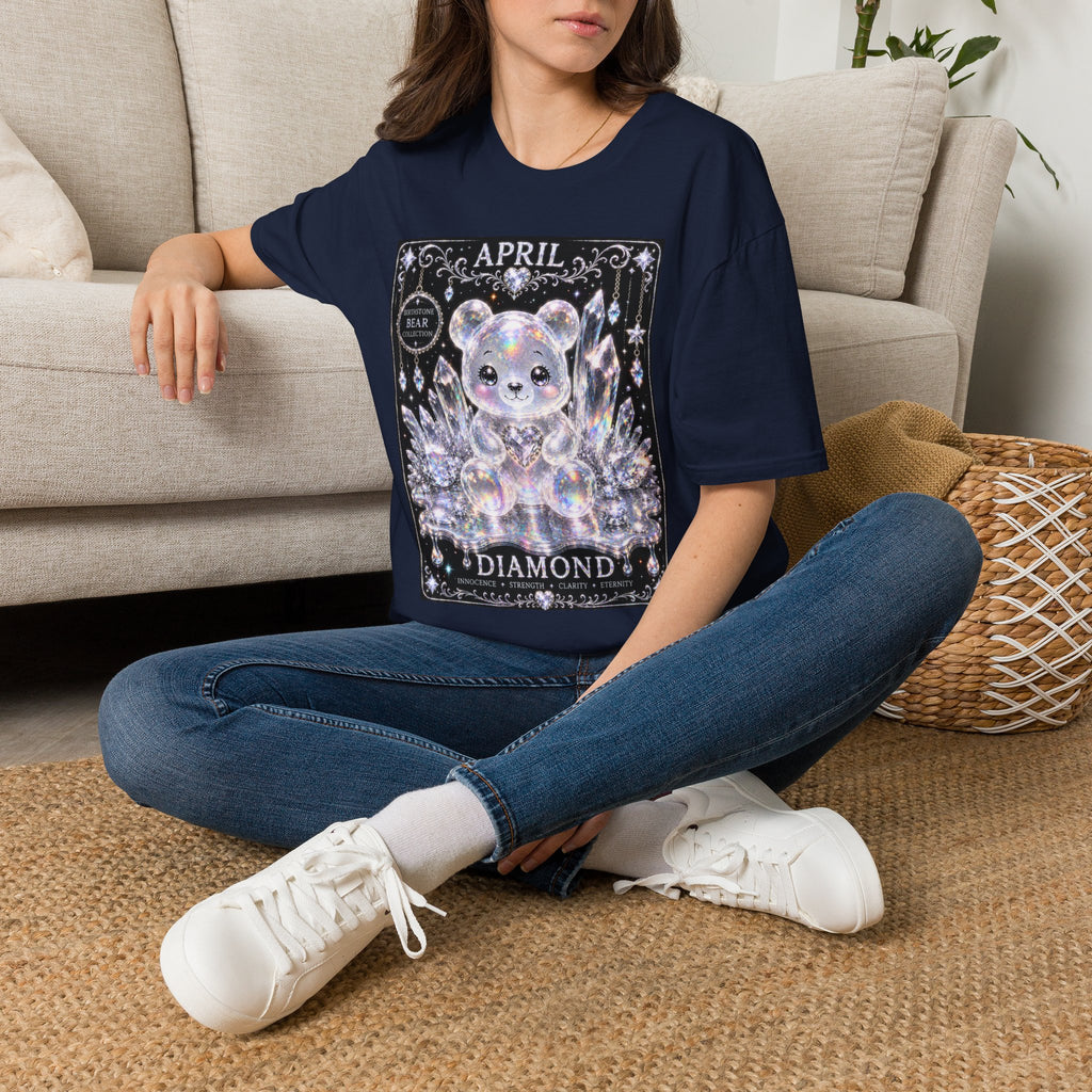 April, Diamond Birthstone Crystal Oozy Bear Friend Special Addition- Graphic Shirt