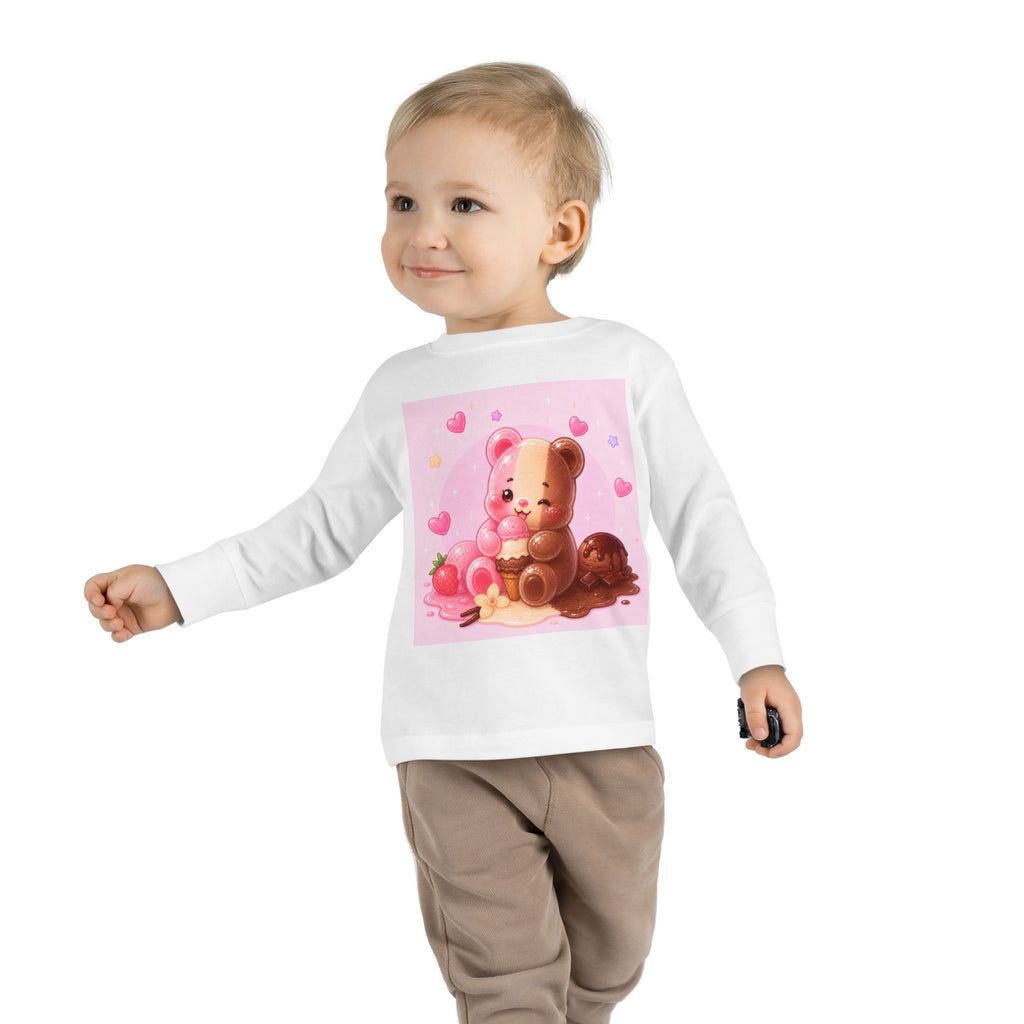 Neapolitan Ice Cream Special, Oozy Bear Gummy Friend- Kids Long Sleeve Shirt