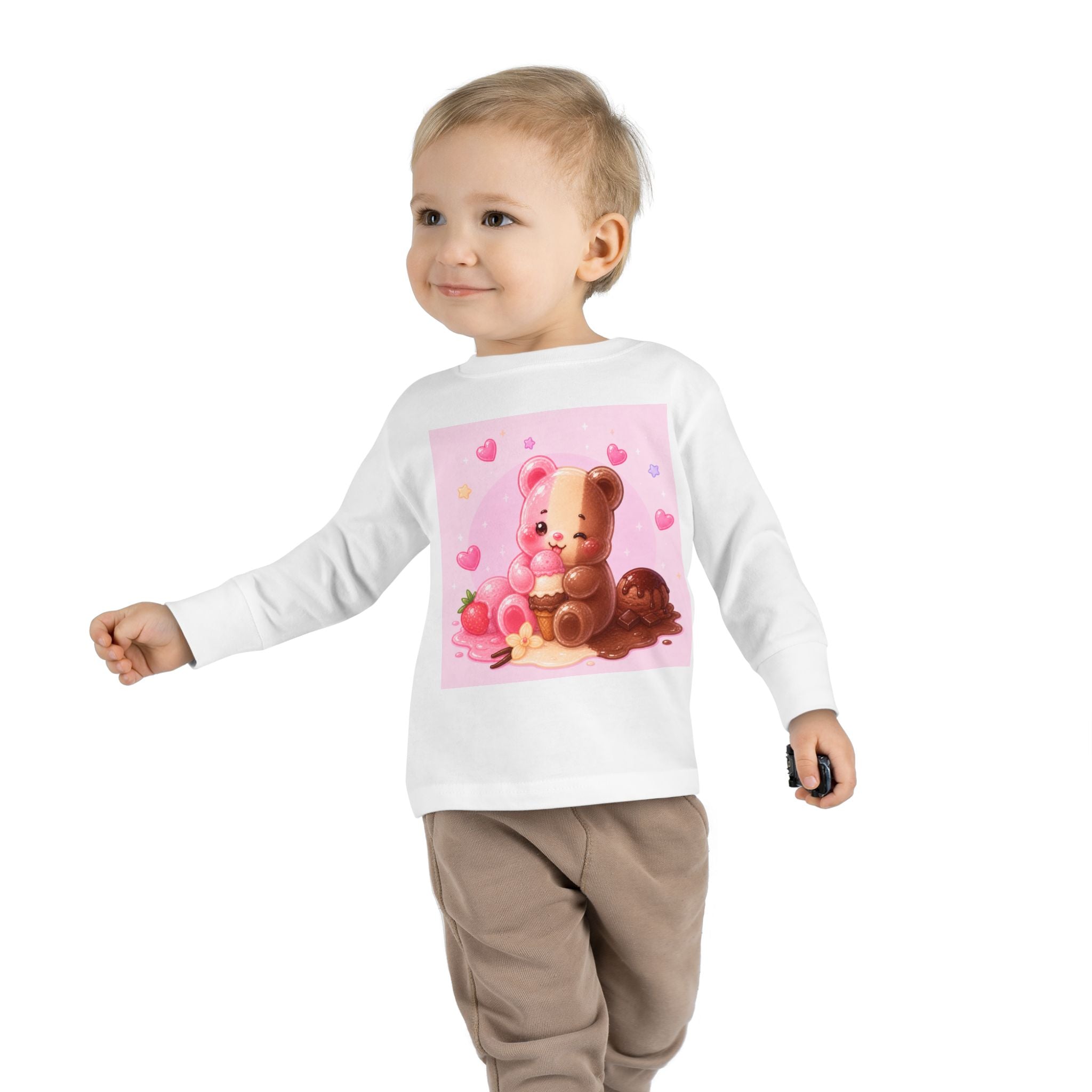 Neapolitan Ice Cream Special, Oozy Bear Gummy Friend- Kids Long Sleeve Shirt