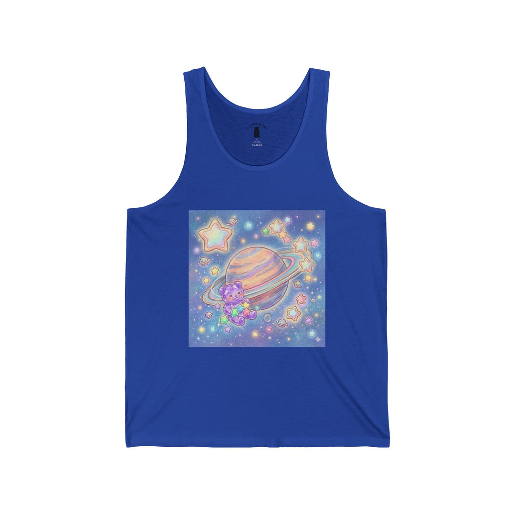 Ring-A-Round me Saturn, Special Purple Crystal Gooey Gummy Bear— Kawaii Graphic