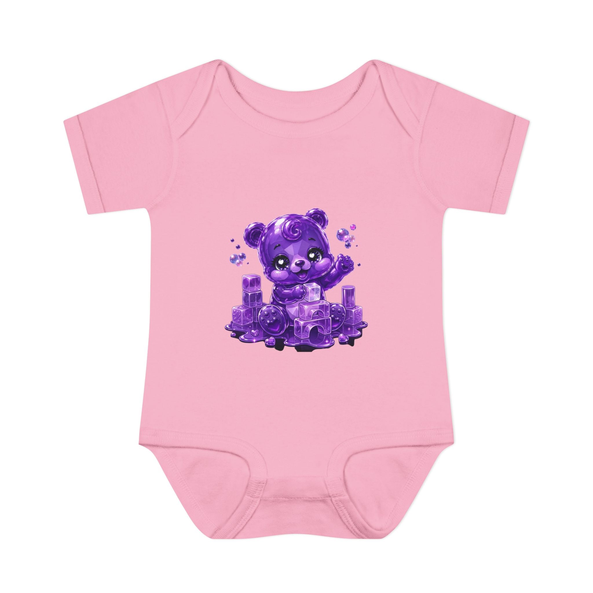Play Time, Purple Crystal Baby Oozy Bear Gummy Cutie Addition- Graphic Onesie