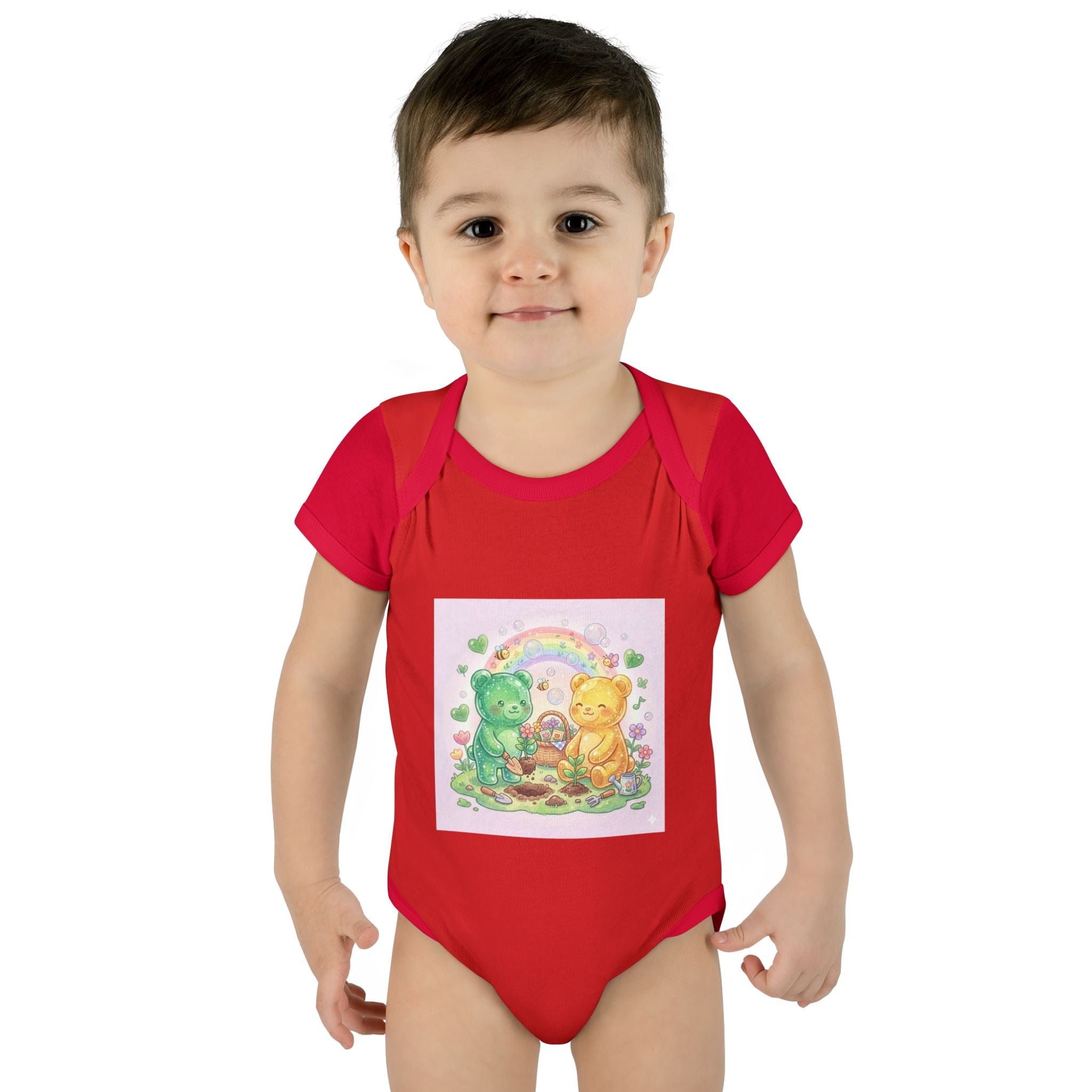 Infant Bodysuit — Gooey Gummy Bears Gardening Baby Onesie