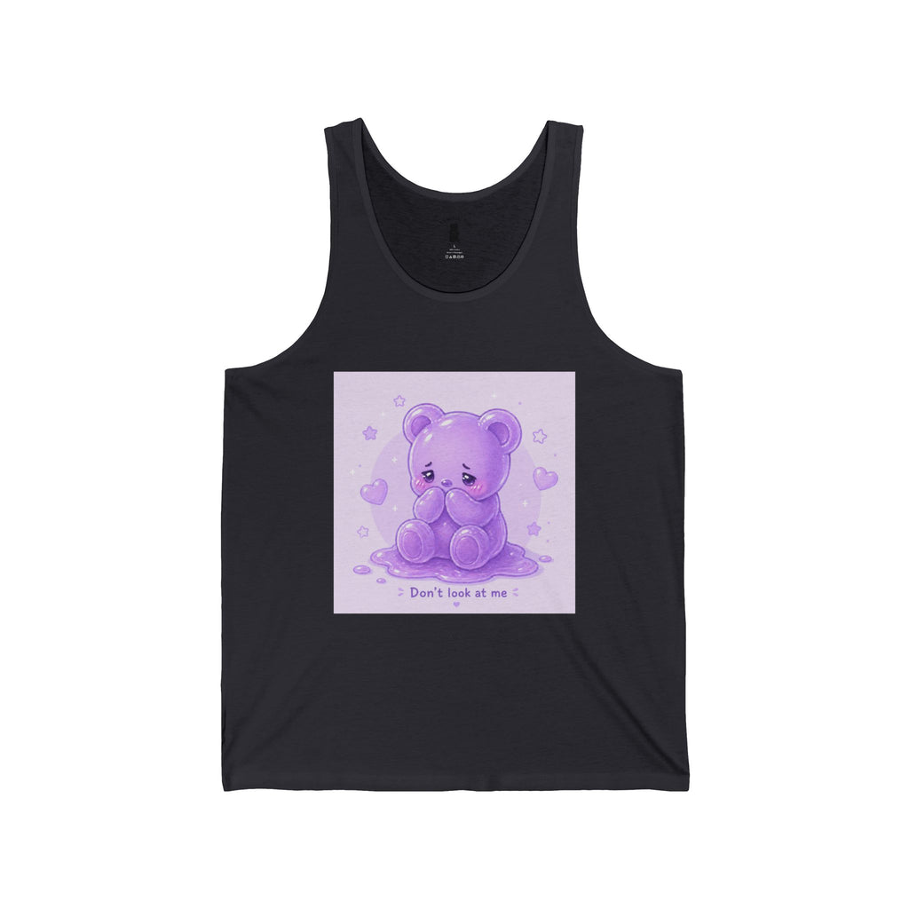 Purple Shy Gooey Gummy Bear  – Kawaii Graphic Tank top