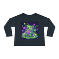 Neon Zombie Oozy Bear Gummy Halloween Addition- Kids Graphic Long Sleeve Shirt