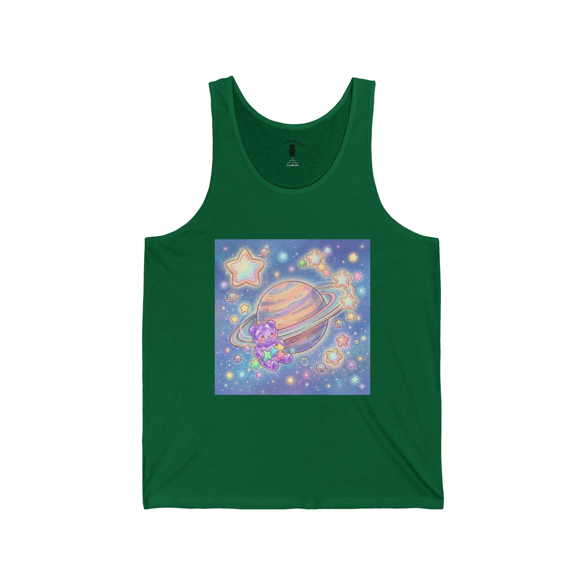 Ring-A-Round me Saturn, Special Purple Crystal Gooey Gummy Bear— Kawaii Graphic