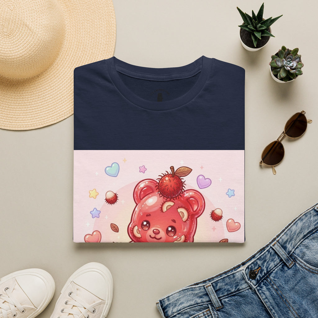 Frech Lychee Fruit, Yummy Oozy Gummy Bear Friend— Kawaii Graphic Shirt