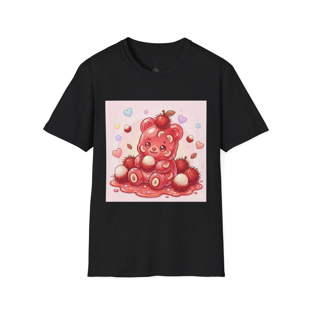 Frech Lychee Fruit, Yummy Oozy Gummy Bear Friend— Kawaii Graphic Shirt