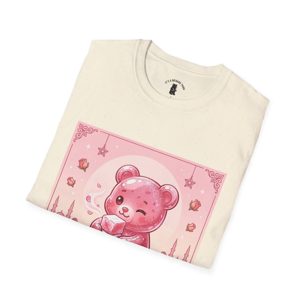Rose Water Turkish Delight, Pink Gooey Gummy Bear— Kawaii Illustration