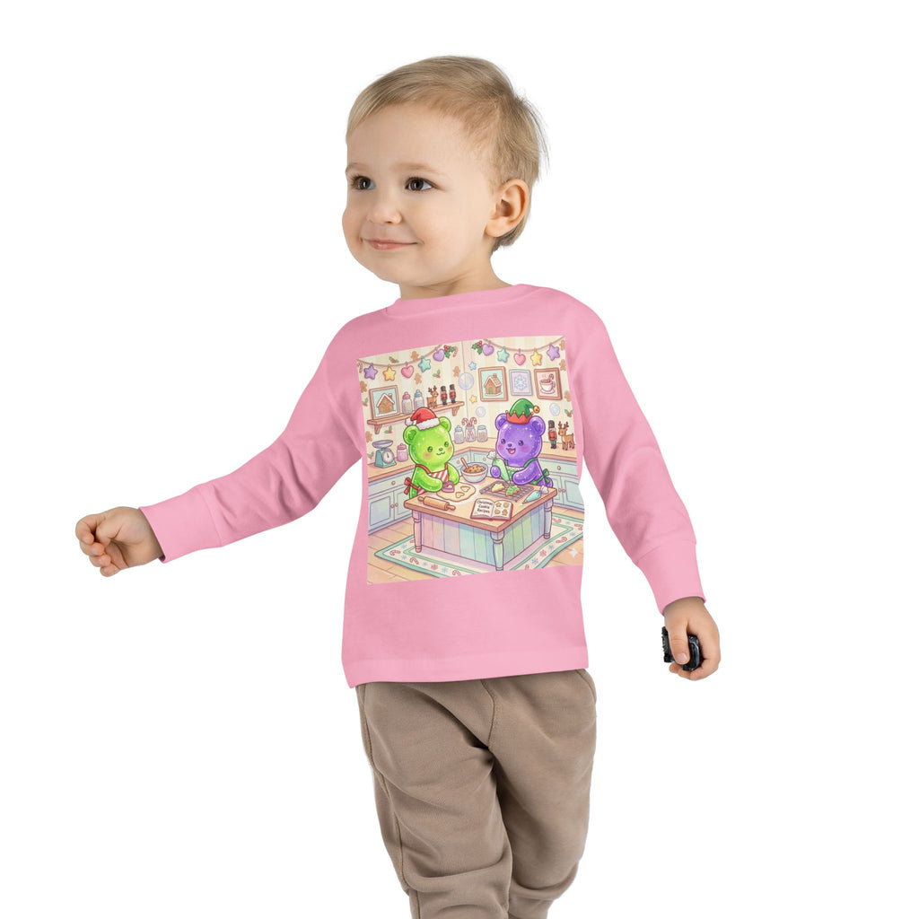Little Holiday Bakers, Oozy Bear Gummy Friends- Graphic Long Sleeve Shirt