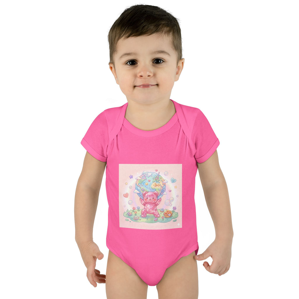 Infant Bodysuit — World Atlas Gummy bear Design