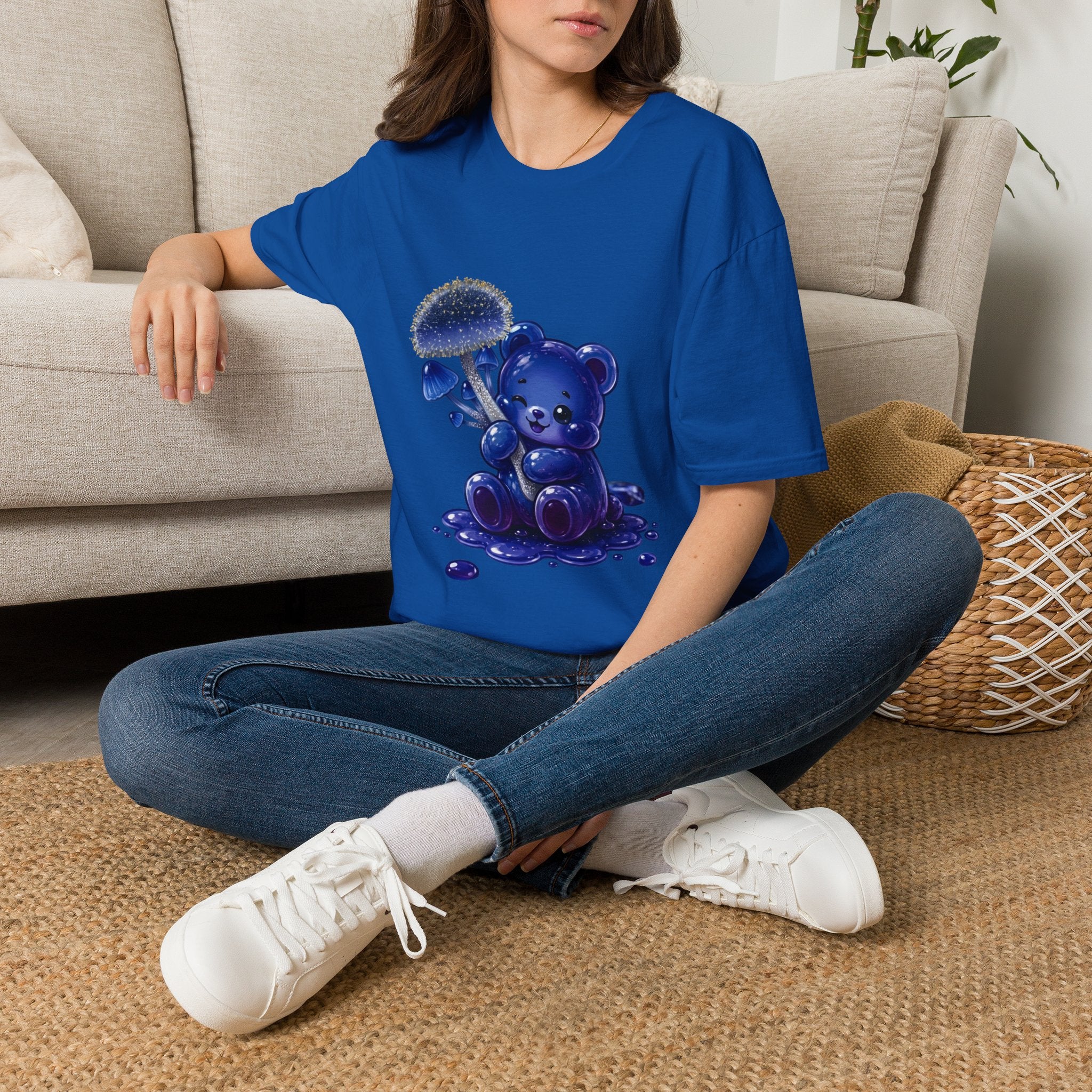 Special Small Blue Mushroom, Oozy Bears Gummy Friend- Graphic Shirt